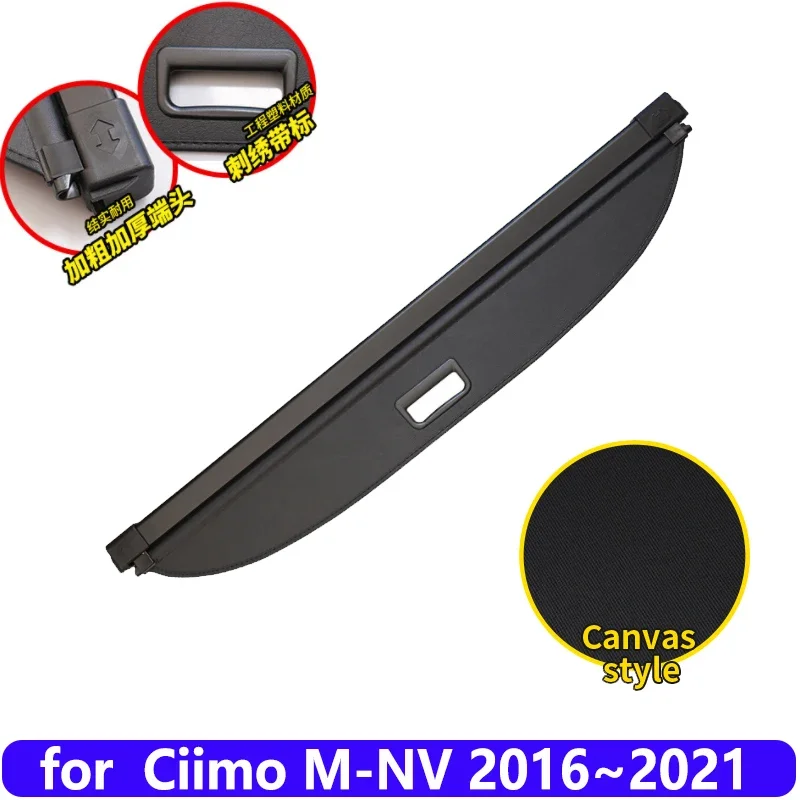 Car Trunk Curtain For Ciimo M NV Accessories MNV XNV 2016~2021 Rear Trunk Curtain Covers Rear Rack Partition Shelter Accessories