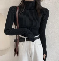 Korean Jumper Female Solid Basic Cheap Top 2025 Women Pullover Turtleneck Sweater Autumn Winter Long Sleeve Slim Elastic 5