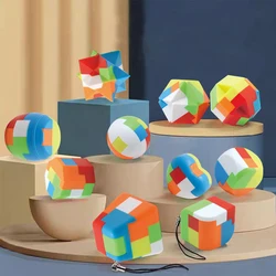 1 pçs puzzle montar bola crianças brinquedos educativos puzzle blocos de construção montagem estudante anti stress brinquedos luban bloqueio