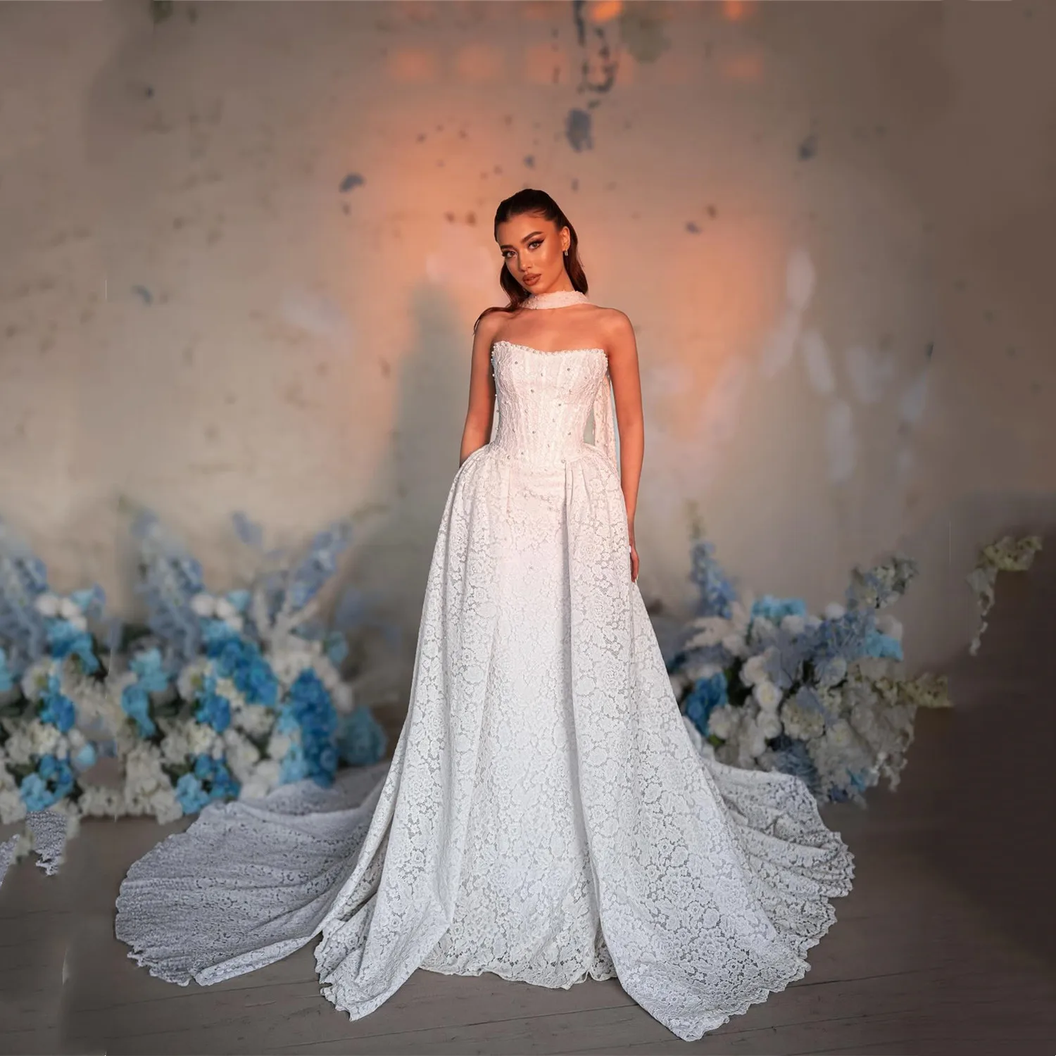 

Aileen فساتين سهرات Dresses Gala 3D Flowers Vestidos De Festa Luxurious Women's Evening Dresses for Special Occasions Customized
