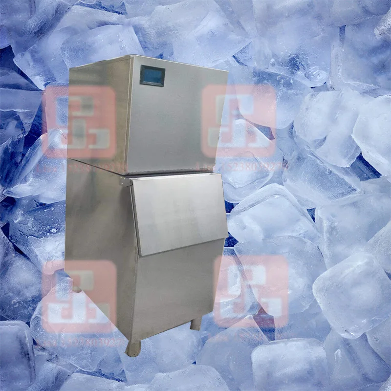Máquina de gelo industrial, 1 tonelada, 1000kg, aço inoxidável, bloco de cubos de gelo comercial, máquina de fazer gelo para negócios
