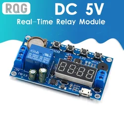 DC 5V Real time Timing Delay Timer Relay Module Switch Control Clock Synchronization Multiple mode control Wiring diagram