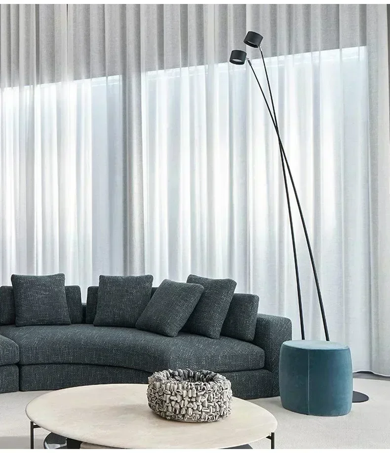 Modern Minimalist Floor Lamps Nordic LED Corner Light Arc Floor Lamps Black Stand Light for Living Room Decor Fishing Floor Lamp