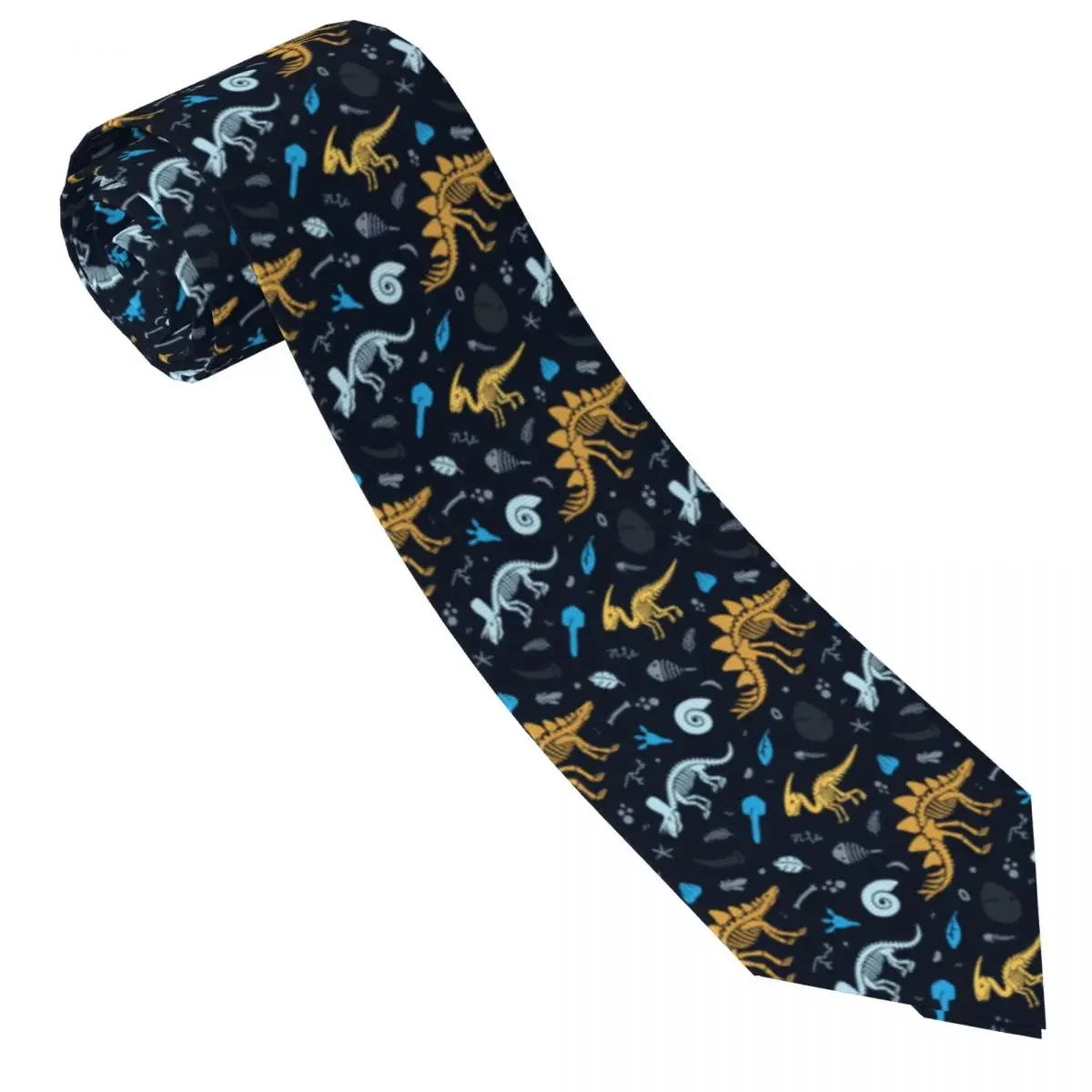 

Dinosaur Fossils Tie Skeletons Daily Wear Neck Ties Vintage Cool Neck Tie For Men Custom DIY Collar Tie Necktie Gift Idea