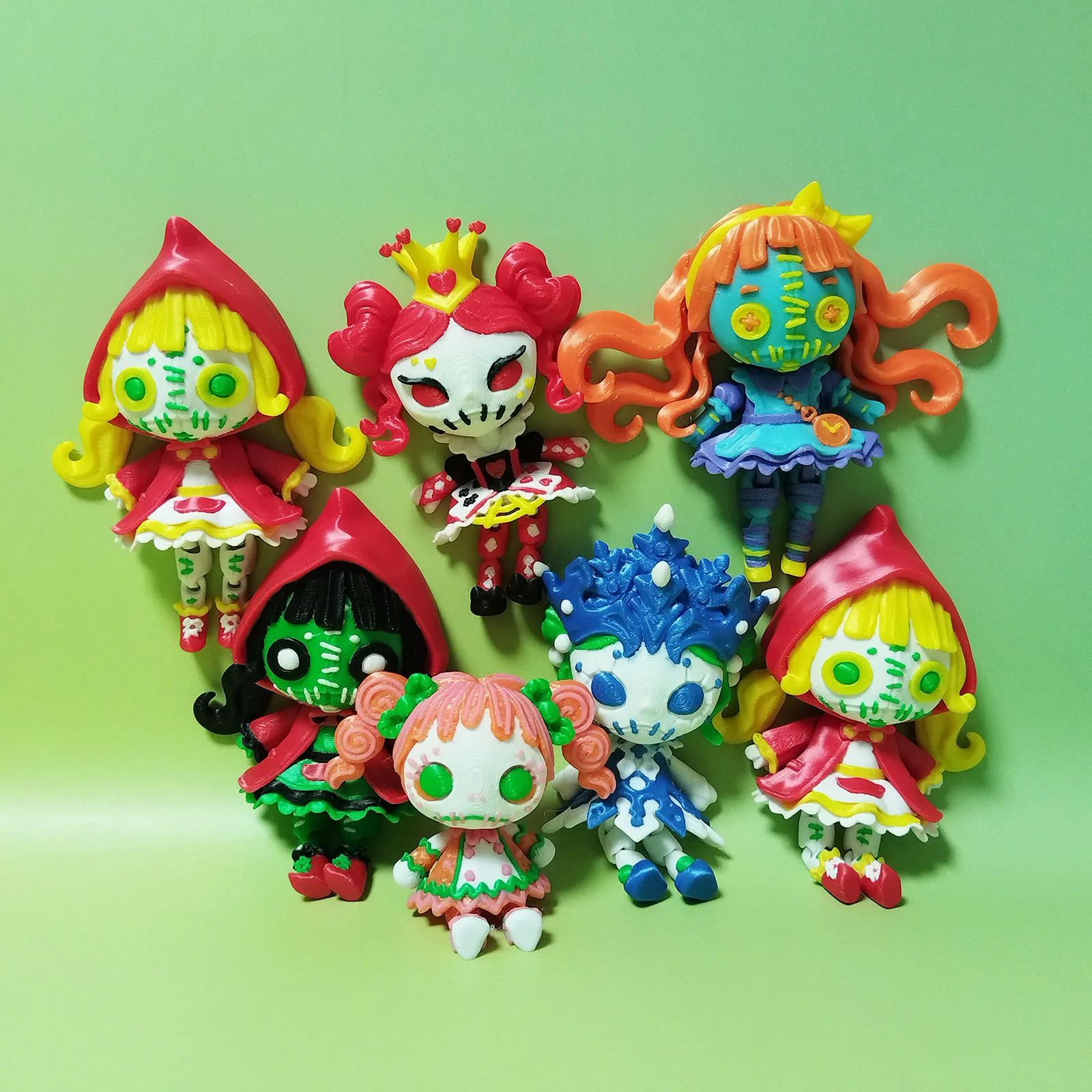 3D Printed Articulated Colorful Zombie Doll Models Model Figurines Halloween Gifts Refrigerator Magnet