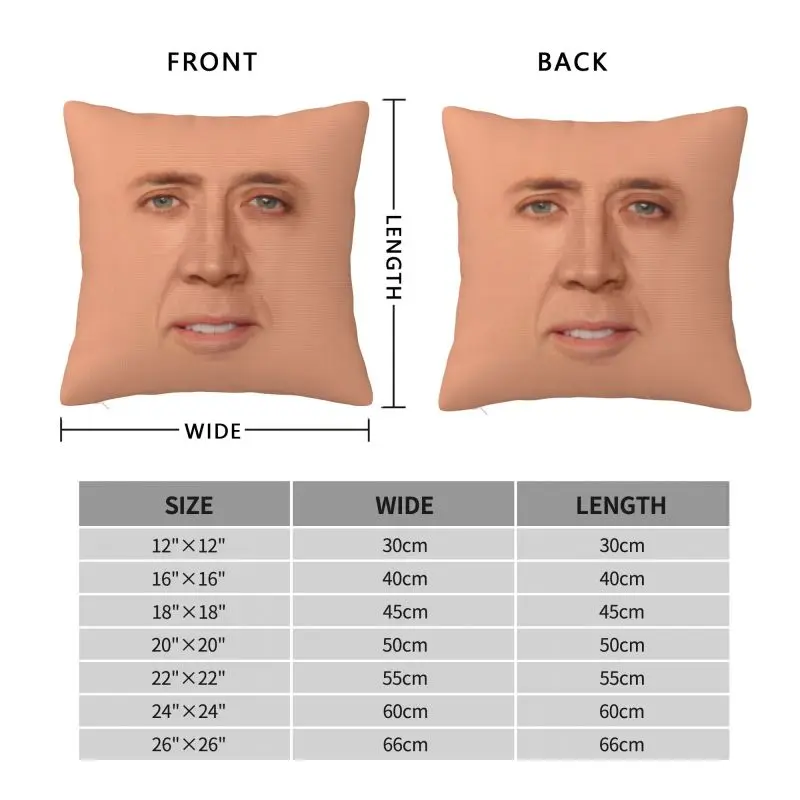 الحديثة نيكولاس قفص ميمي غطاء الوسادة 55*55 سم لينة مضحك رمي كيس وسادة لغرفة المعيشة أريكة كرسي المخدة #4