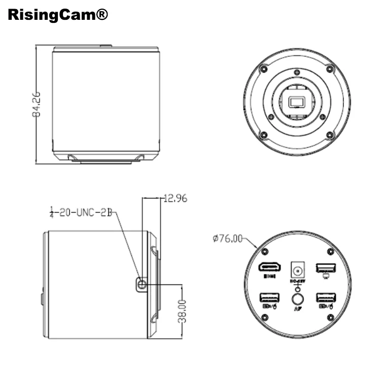 USB- und HDMI-Mikroskopkamera mit Autofokus, 4K 60fps mit IMX678-Sensor für Industrielötarbeiten und Handy-Reparatur – Detail 36