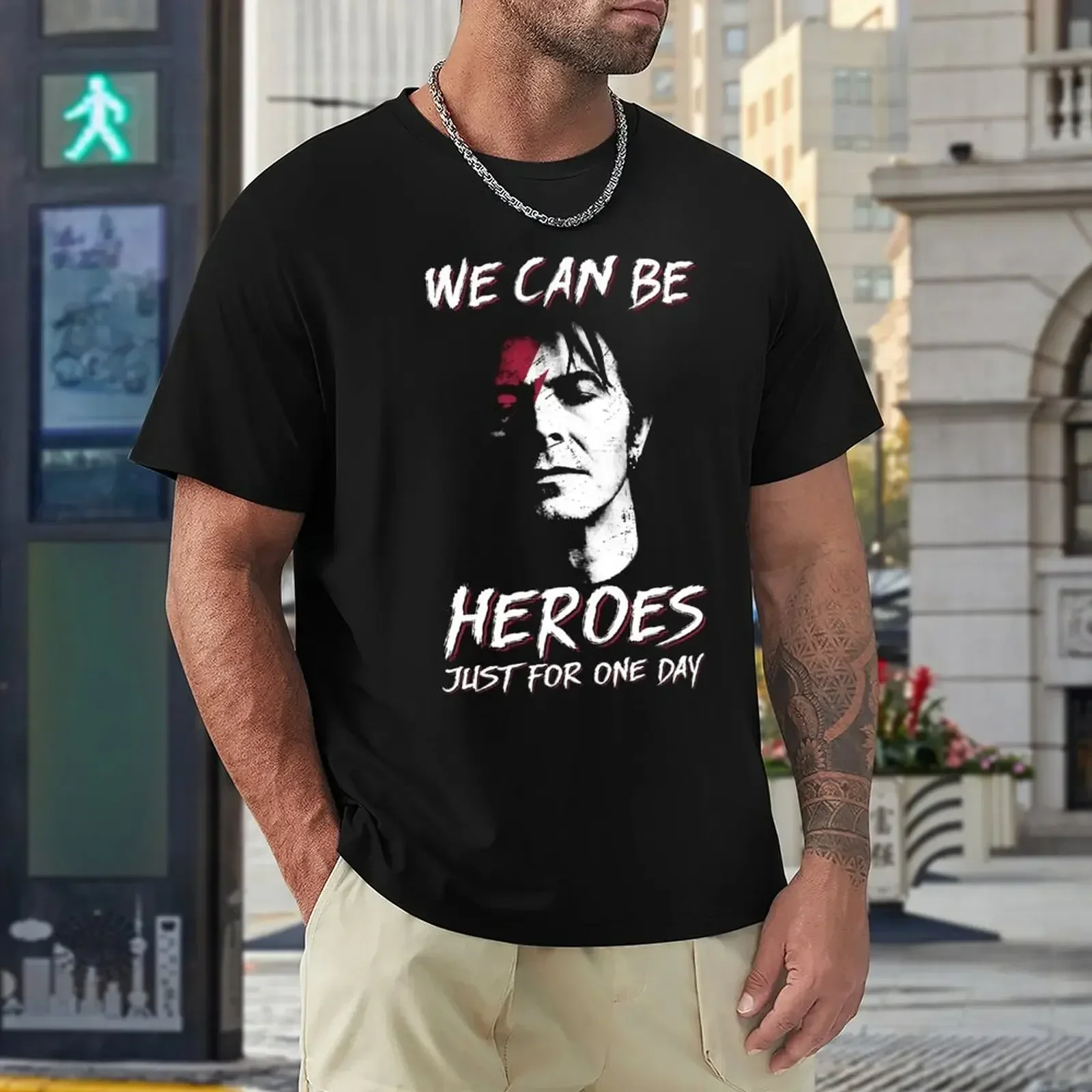 Famous Words Popular Top Sale Creative We Can Be Heroes David Shirt Bowie Smoking for Fans Essential T-shirt