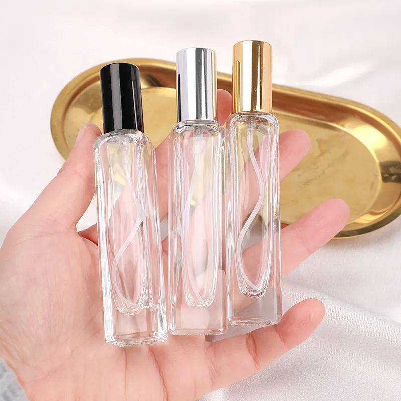 15mlRound/Square Glass Portable Refillable Perfume Bottle Cosmetic Container Empty Spray Atomizer Travel Small Sample Sub-bottle