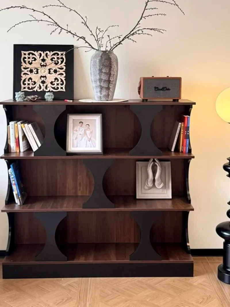 o style bookcase bookshelf half wall living room display cabinet black cabinet combination cabinet Hadid cabinet wine cabinet
