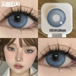 YIMEIXI lentes de contacto de Color para miopía, lentillas graduadas para ojos azules, pupila de belleza, uso anual, envío rápido, 1 par