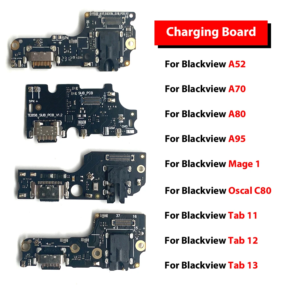 

10Pcs, For Blackview A52 A70 A80 A95 Mega 1 Oscal C80 Tiger 12 Tab 11 12 13 Oukitel C35 USB Port Connector Dock Charging Cable