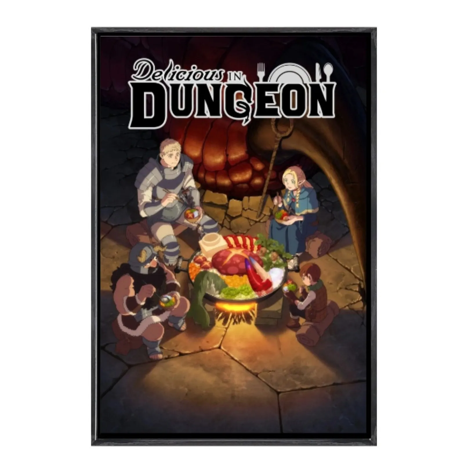 

Японский мультиразмерный холст с постером в двойной рамке, настенное искусство, вкусный в подземе, домашний декор для гостиной, спальни