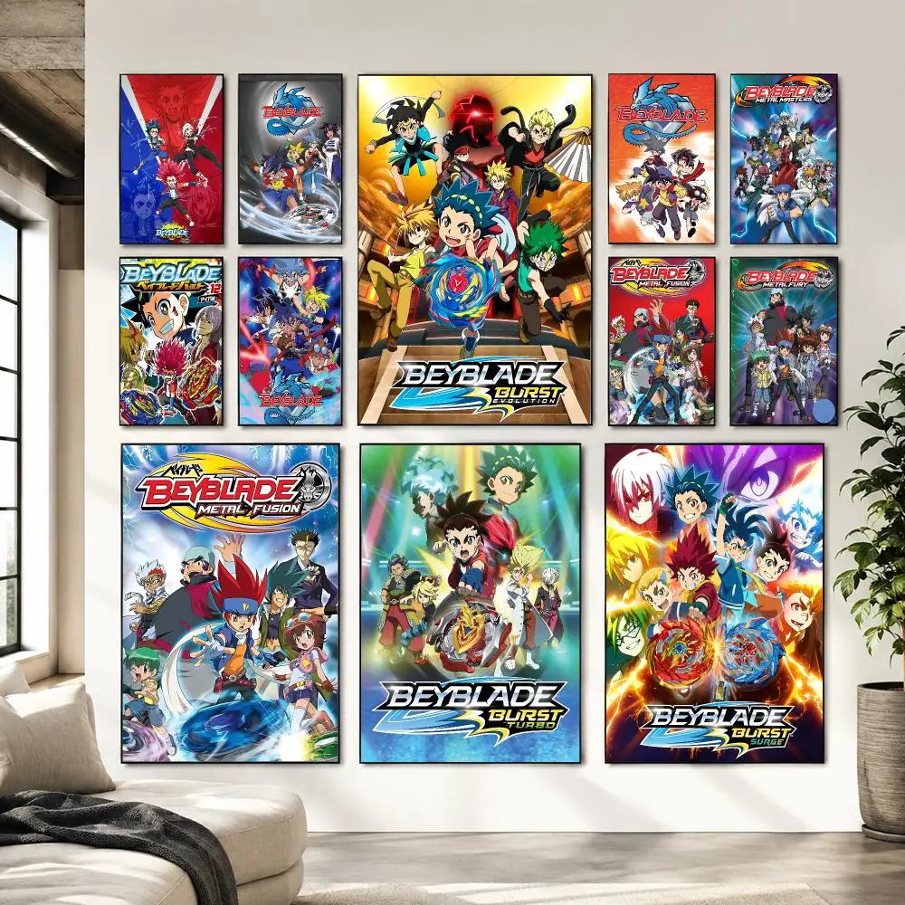 Best Seller B-Beyblade Painting Calligraphy Canvas Wall Art Living Room Bedroom Hallway ClearPrint Non-Fading&Gift