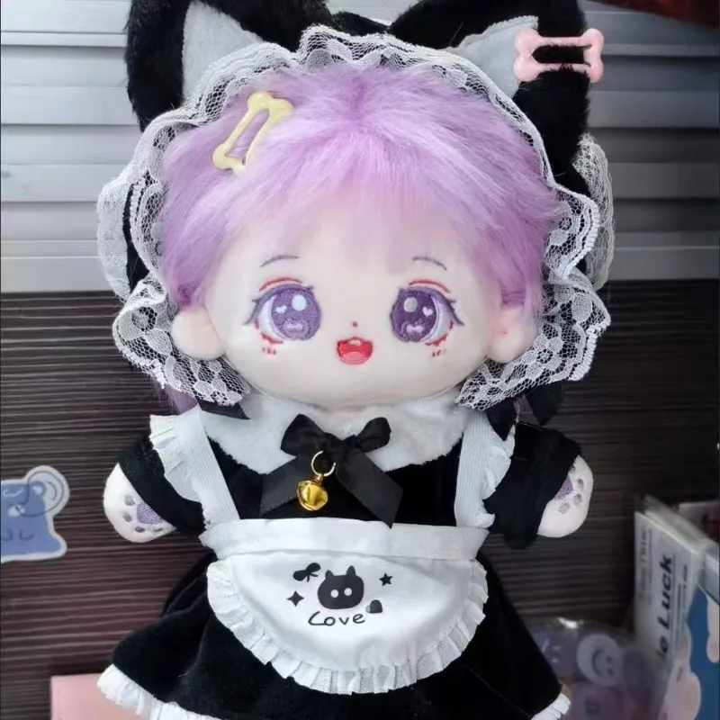 

20cm Cotton Doll Clothes Kitty Little Maid Cute Plush Princess Dress Suit Replacement Doll Lori Suits Children's DIY Gift Toys