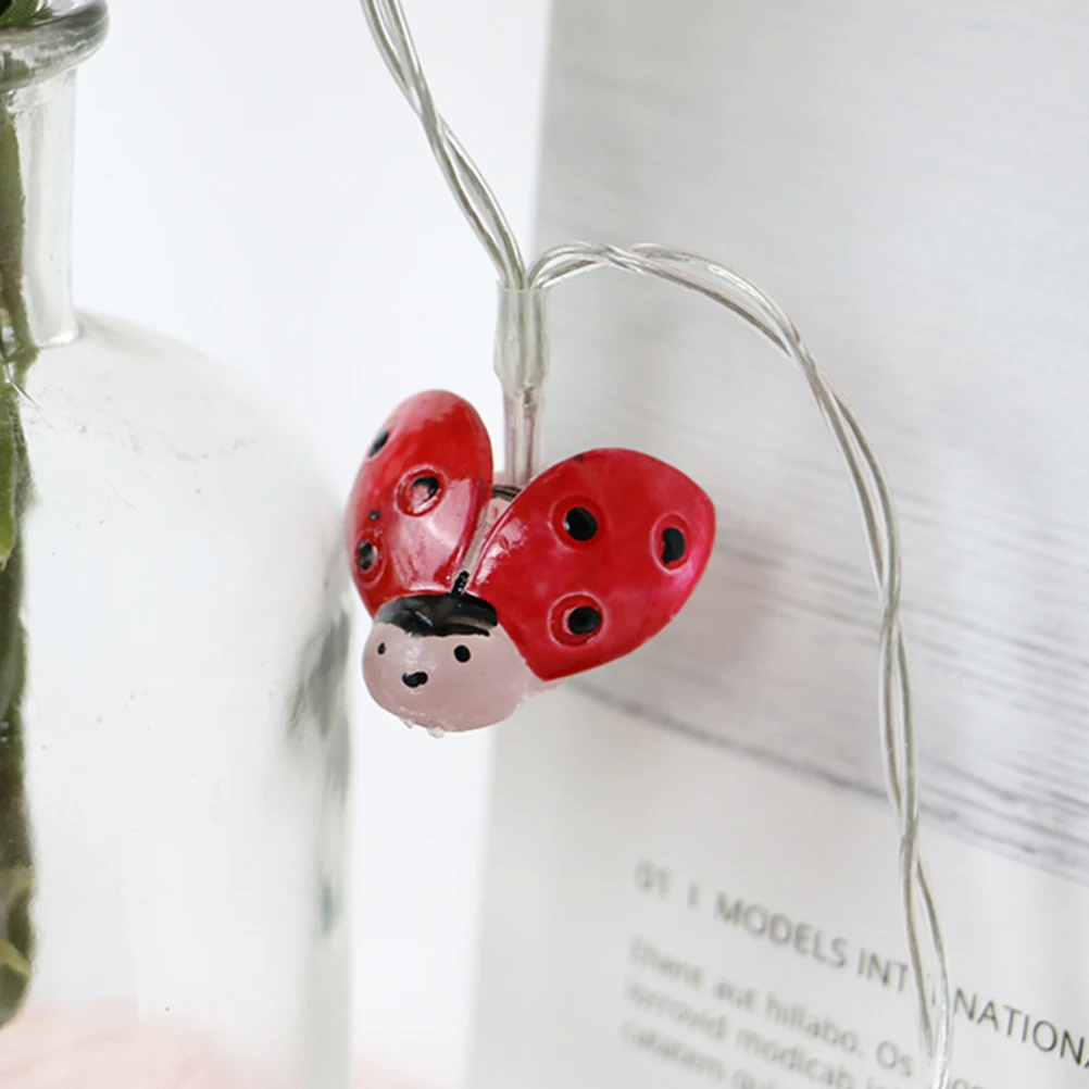 

20 Lights 5 Meters Length Waterproof Outdoor Light Solar Holiday Decoration Ladybug Shape Lamp String Beetle Light String