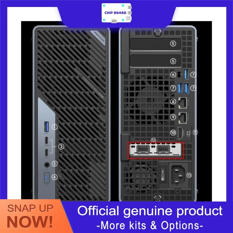 

MINISFORUM ENPBA Universal Expansion Card with Dual 25GbE Ports and Dual M.2 Slots for MS-02U / MS-A2 / MS-R1-8180BD795M Systems