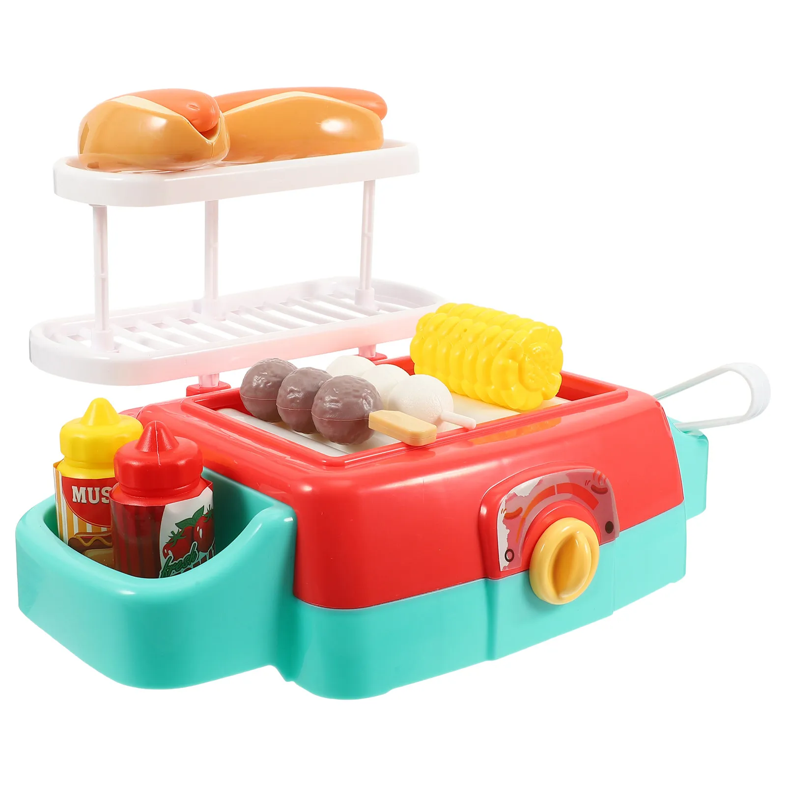1Set Mini Bbq Grill Simulation Playset Safe ABS Plastic Educational Kitchen Appliance for Kids Birthday Gift Grill Toy