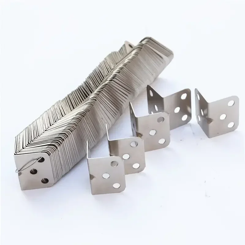 

20pcs Stainless Steel 90 Degree L-shaped Connectors, Wardrobe Fasteners, Angle Iron Corner Code Furniture, Tables and Chairs,