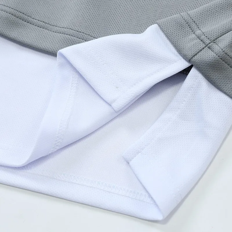 Patchwork Men Long Sleeve Quick Dry Sport Breathable Gym Workout Pullover Thin Mesh Running New Fashion Casual Shirts