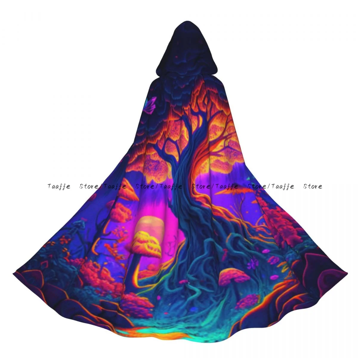 

Medieval Halloween Cosplay Cloak Hooded Coat Fantasy Forest Cape Coat Long Trench Costume Wizard Cloak