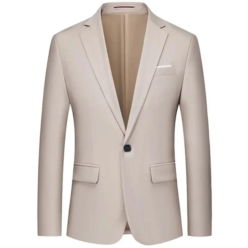 2023 Fashion New Men\'s Casual Business Suit / Male One Single Buttoned Blazer Jacket Coat / 13 Color M-6XL