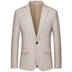 2023 Fashion New Men's Casual Business Suit / Male One Single Buttoned Blazer Jacket Coat / 13 Color M-6XL