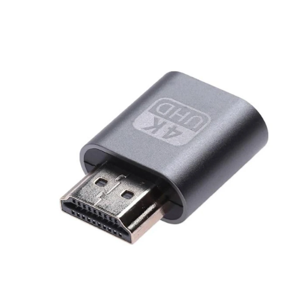 HDMI-compatible Virtual Display Adapter 4K Fit-Headless Displayport Dummy Display Plug EDID Emulator For Video Bitcoin Mining DP