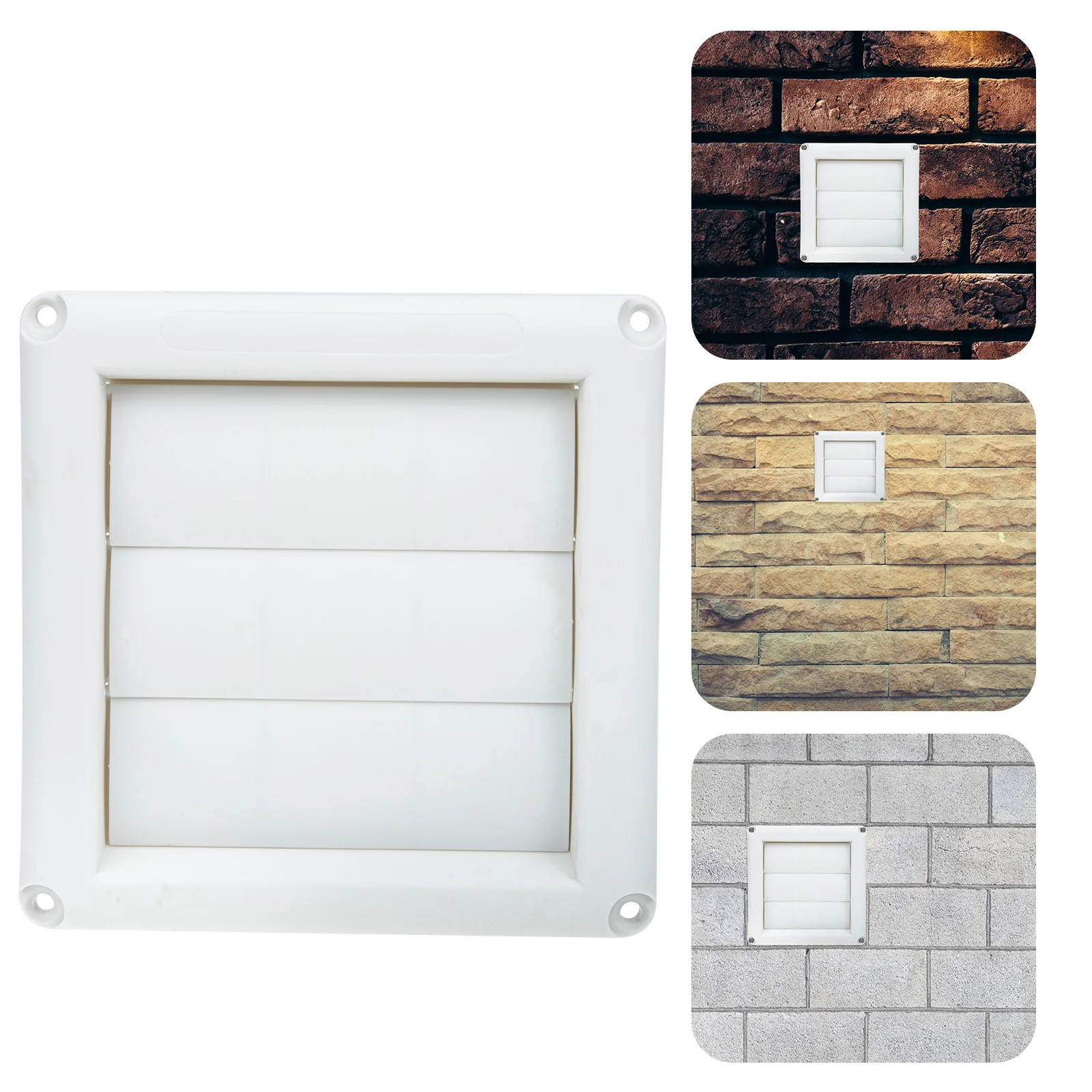 Fresh Air Inlet Vent Cover Weather Proof Dryer Mesh Window External Wall Plastic Exhaust Duct