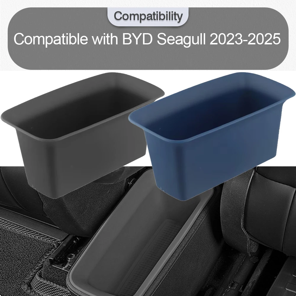 

For BYD Seagull 2023 2024 2025 Car Rear Storage Box Layered Waterproof Dust-proof Refit Trash Box Interior Auto Accessories