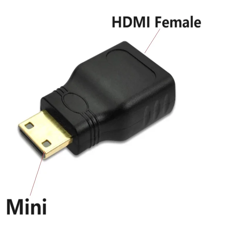 Mini HDMI-compatible to HDMI-compatible Adapter  1.4 3D Extension Adapter 1080P Mini HDTV Converter Audio and Video Converter