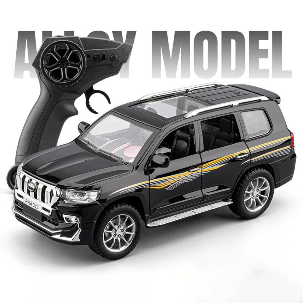 

Масштаб 1:24 Prado, сплав, модель автомобиля с дистанционным управлением, игрушечные двери, открытые металлические литые под давлением, модели автомобилей с высокой имитацией, украшения для домашнего декора