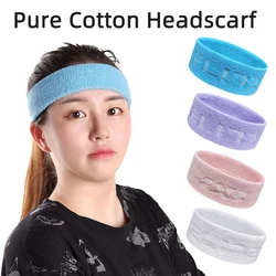 1Pcs Cotton Sports Headband Elastic Antiperspirant Sweatband Protection Basketball Tennis Adult Kids Gym Fitness Sweat Hair Band