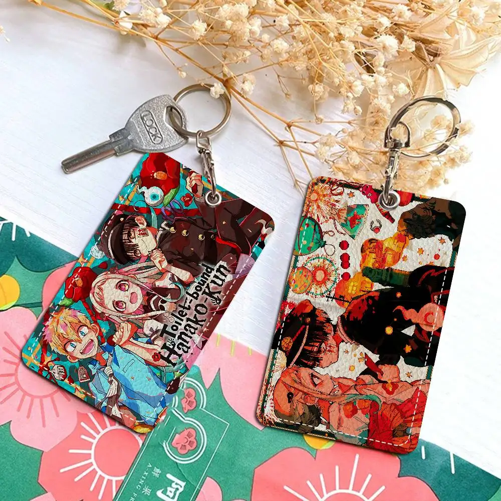 

Кожаный чехол-брелок для карт и ключей «Туалет-девочка Ханаоко» (Anime Toilet Bound Hanako Kun)