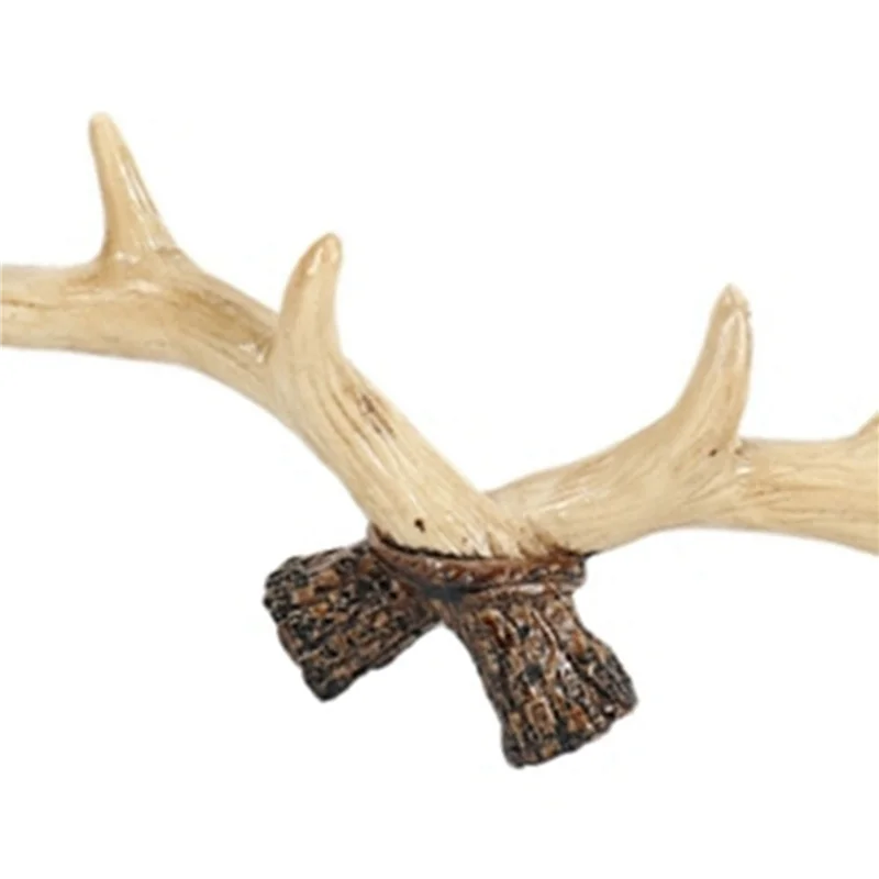 

ABRU-2X Винтажные настенные крючки с рогами оленя - 28 см, настенная вешалка для одежды, вешалка для одежды, держатель для ключей для декоративного настенного крючка, A