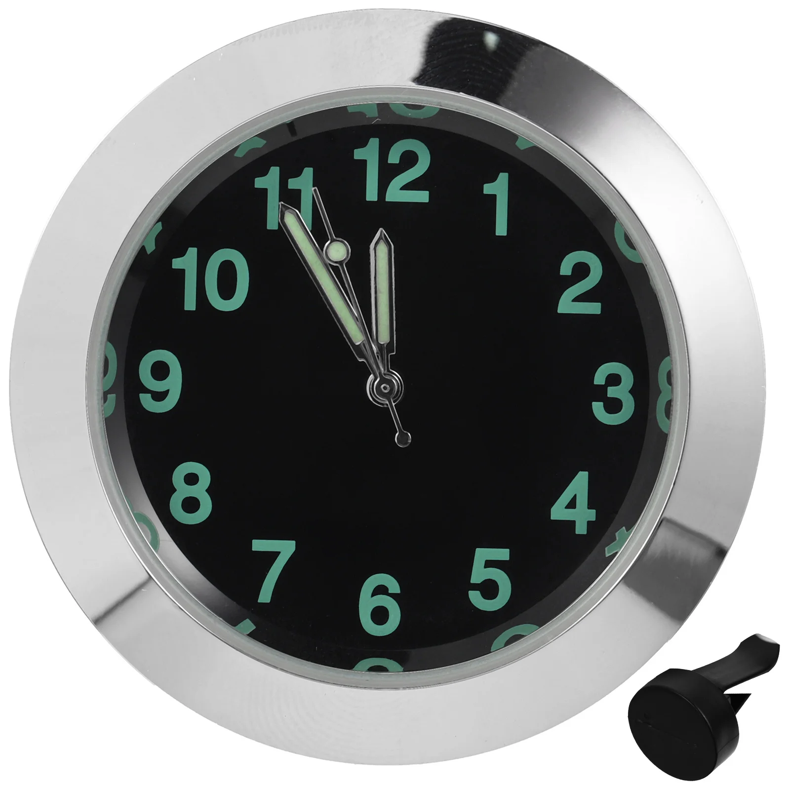 

Mini Car Dashboard Quartz Clock Luminous Pointer Night Light Clip on Air Vent Car Clock for Safe Driving Interior