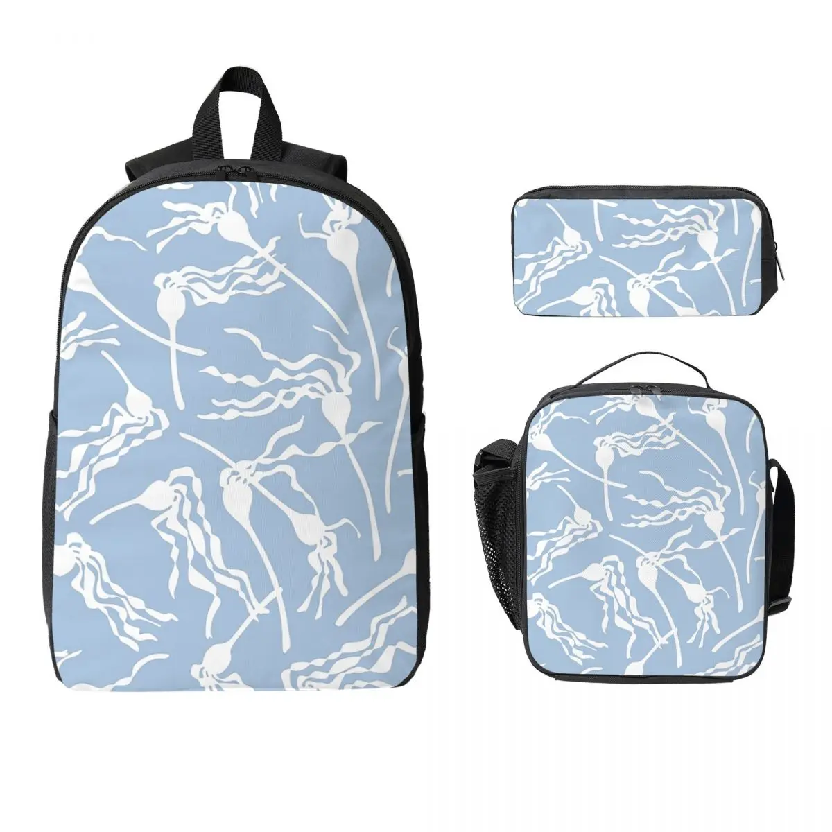 KELP FOREST-mochila de algas marinas para playa costera, bolso escolar para estudiantes, bolsos de hombro, bolsa de almuerzo con aislamiento de 3ps, estuche para lápices
