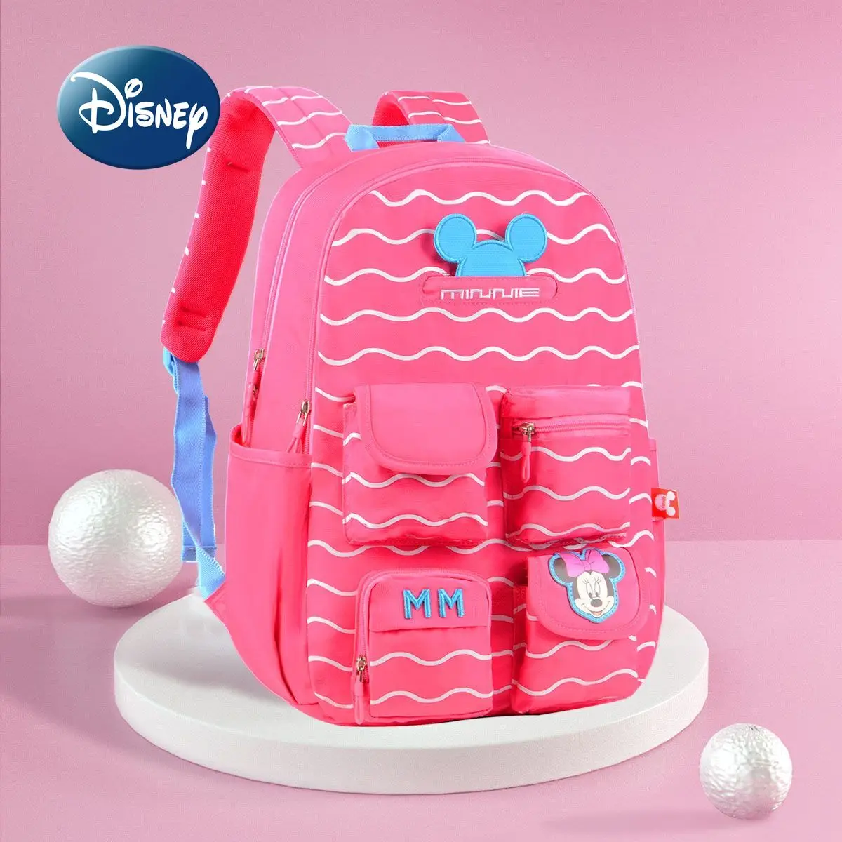 Disney-mochila Original de Mickey para niños y niñas, morral escolar ligero de marca de lujo con dibujos animados, novedad