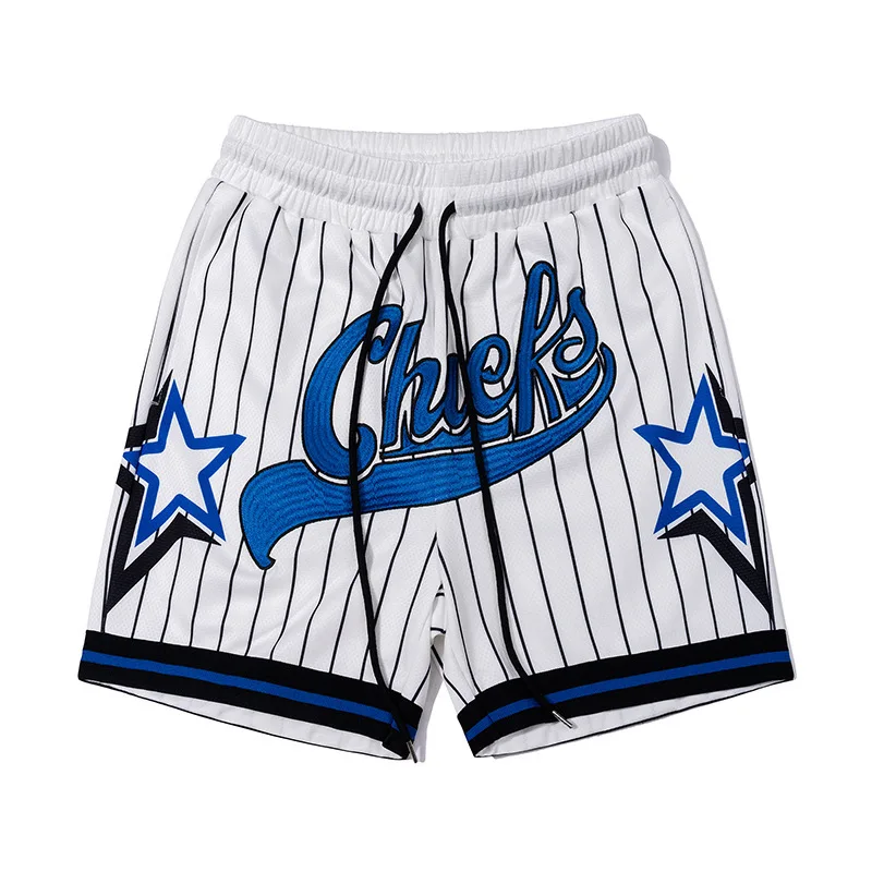 Streetwear Hip Hop Sports Shorts Men Harajuku Letter Printed Summer Loose Elastic Waist Casual Basketball Shorts Pants For Male