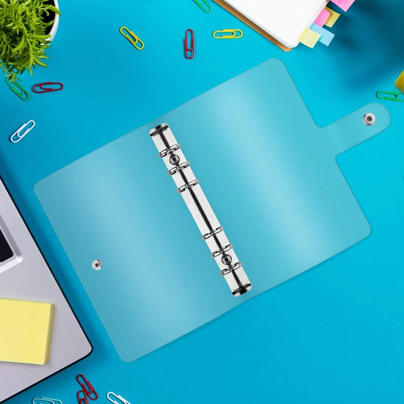 투명 소프트 PVC 6 링 바인더 커버, 노트북 바인더 커버, 라운드 링 투명 바인더 커버, A6 보호대, 2 개