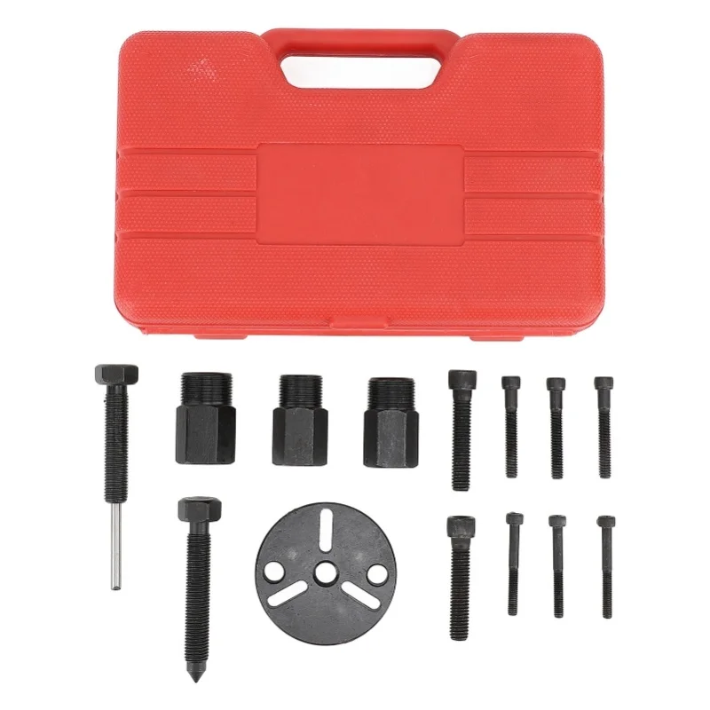 

14Pcs AC Compressor Clutch Removal Kit Rust Proof Versatile AC Compressor Clutch Installer Puller For FS6 C171 6P 148 Compressor