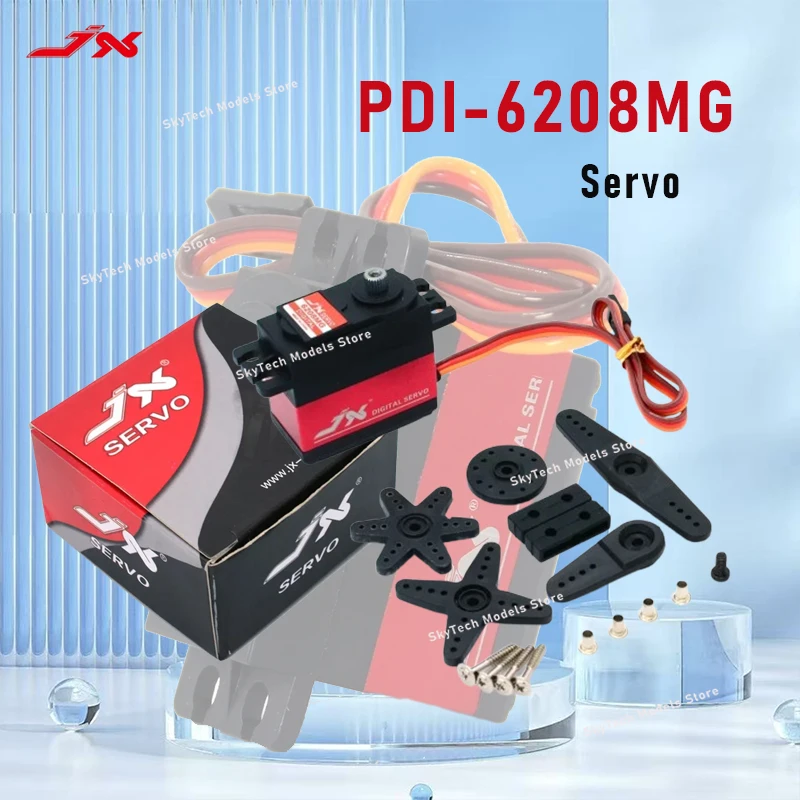 

PDI-6208MG 8kg 120 Degree JX Servo High Speed Metal Gear Digital Coreless Standard Servo Motor for RC Car Model