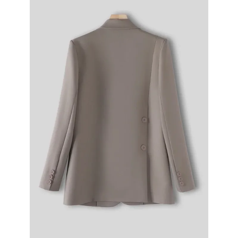 Autunno inverno donna Blazer sciolto cappotto marrone nero rosa grigio femminile manica lunga monopetto donna giacca Casual