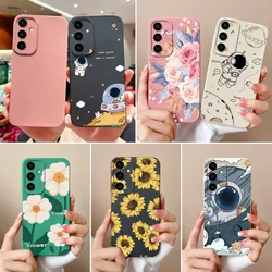 For Samsung Galaxy S24 FE Case Candy Painted Camera Protection Back Cover For Galaxy S 24 S24FE Liqiud Silicone Phone Shell Capa