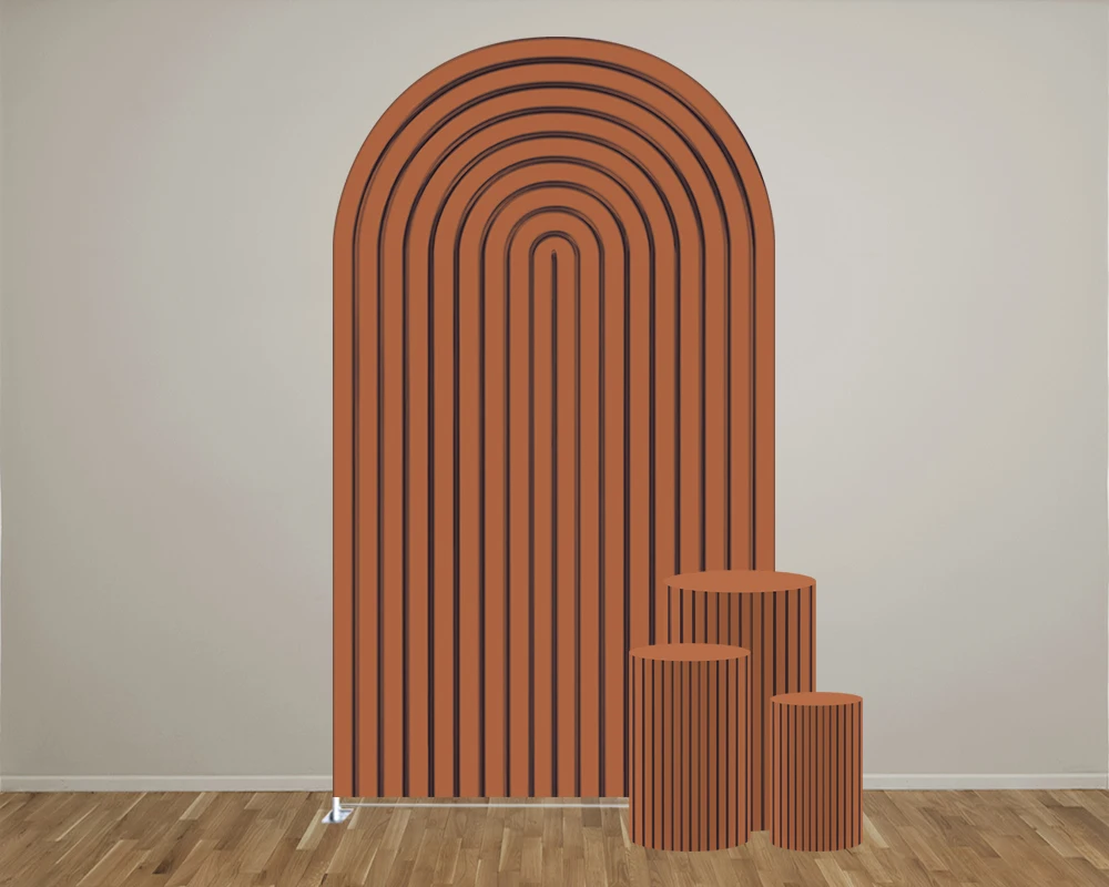 Brown Gypsum Line Theme Arch Backdrop Cover/Cylinder Cover for Birthday Parties, Wedding and Baby Shower Party Decoration Props