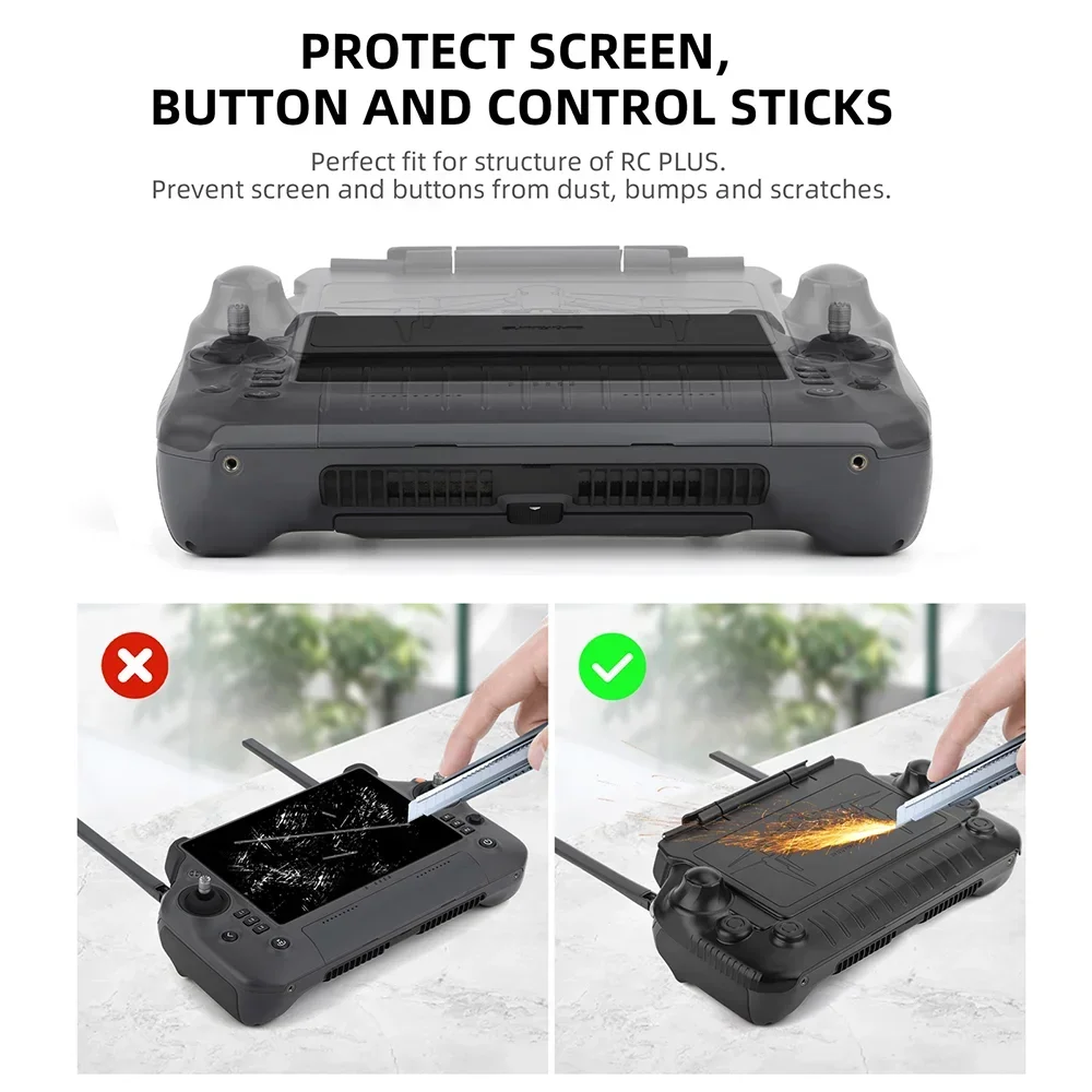 For DJI RC Plus Remote Control Sun Hood Joystick Protector Full Screen Sunshade Inspire 3/T50/T25/T40/T20P/M30 Drone Accessories