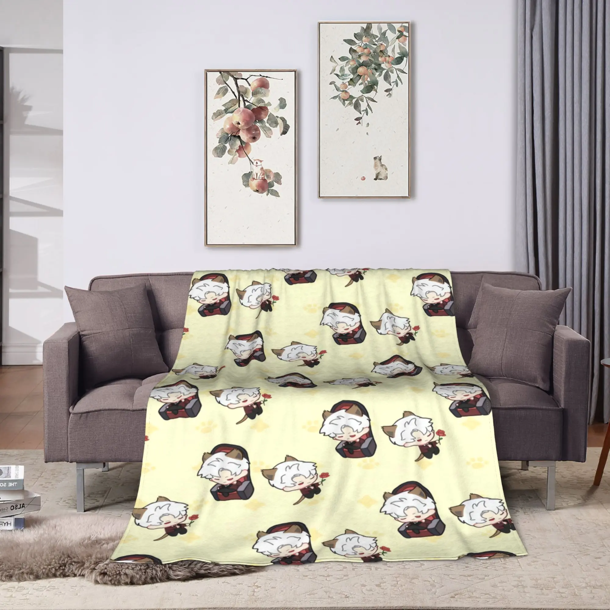 COOL V-Valko L-Love and Deepspace Blanket  Travel Office Flannel Throw Blanket For Couch Chair Warm Soft Bedspread Gift Idea
