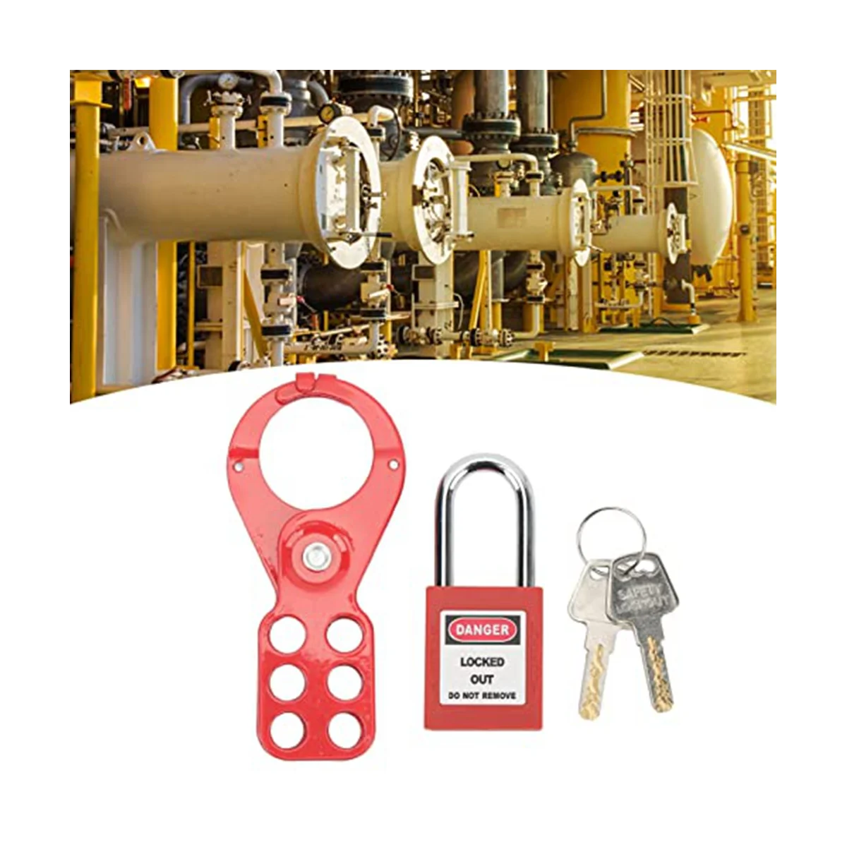 Cadeados Hasps Set, Lockout, Tagout Kit, Segurança, Tamper Proof, Equipamento Industrial, 1 ", 25mm Manilha, 6 Buraco Design
