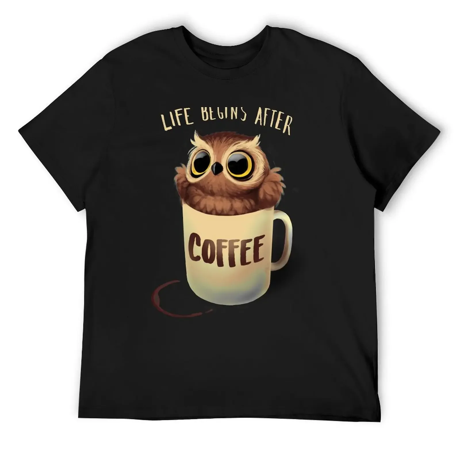 

Night Owl Coffee - Cute Bird - Life Begins after Coffee T-Shirt Louboutins football t shirt for a boy men clothings