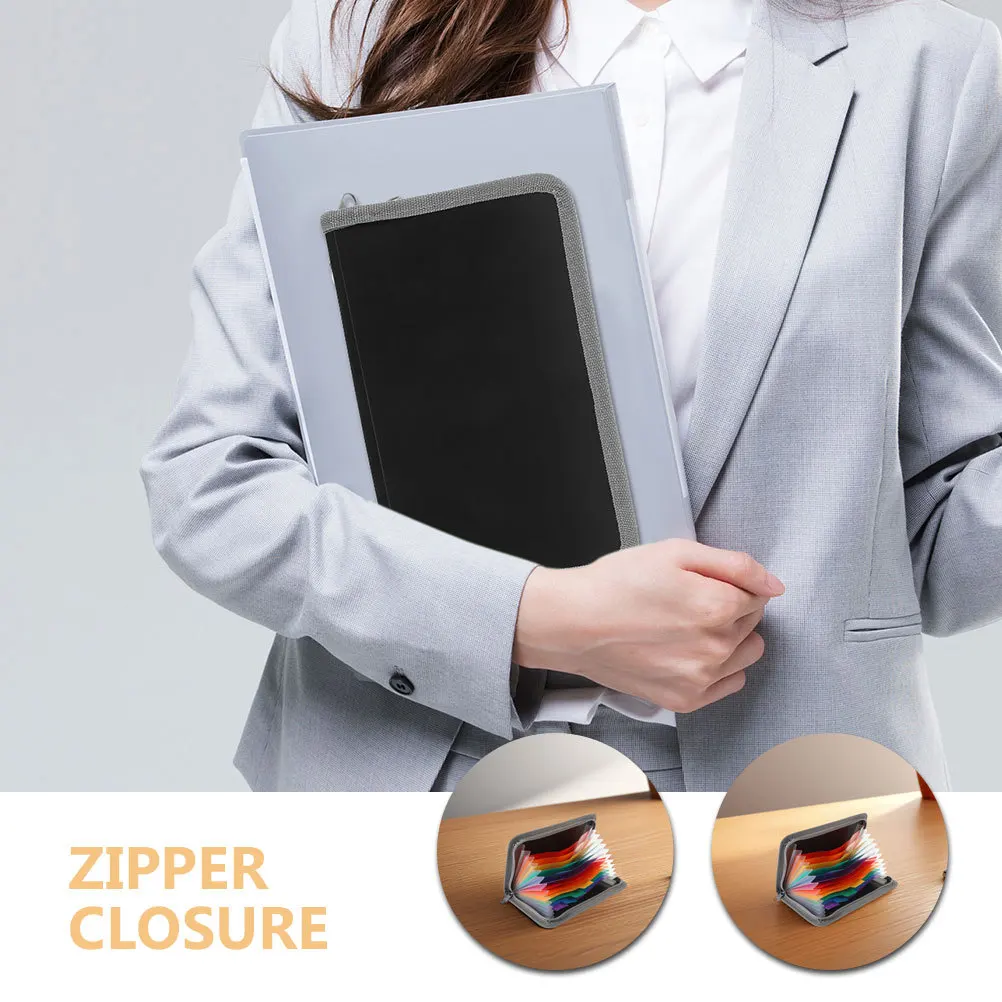 2 Stuks Mini Uitbreidbare Accordeon Map Ritssluiting Kleine Ontvangst Coupon Organizer Multi Layer Document Organizer